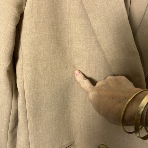 Anthropologie | Maeve NWT Tan Double Breasted Women's Blazer Size  12 - Picture 5 of 11